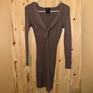 Derek Heart Taupe Long Sleeve Dress